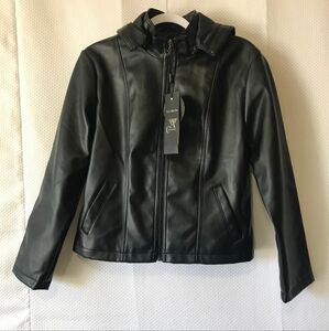 Sleek Black Leather Jacket